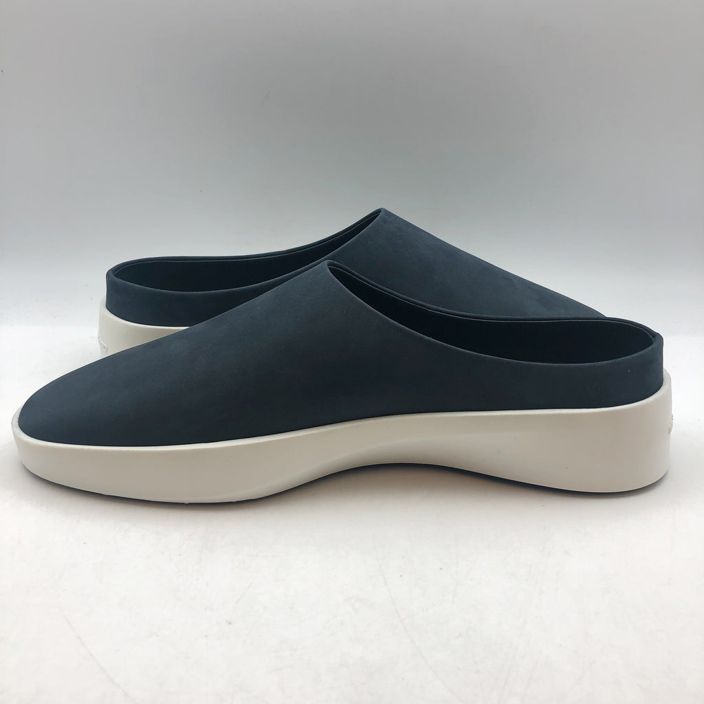 Wolf & Shepherd Womens 9 Cruise Mule Slip On Shoes Navy Blue Leather Mens 7 NIB