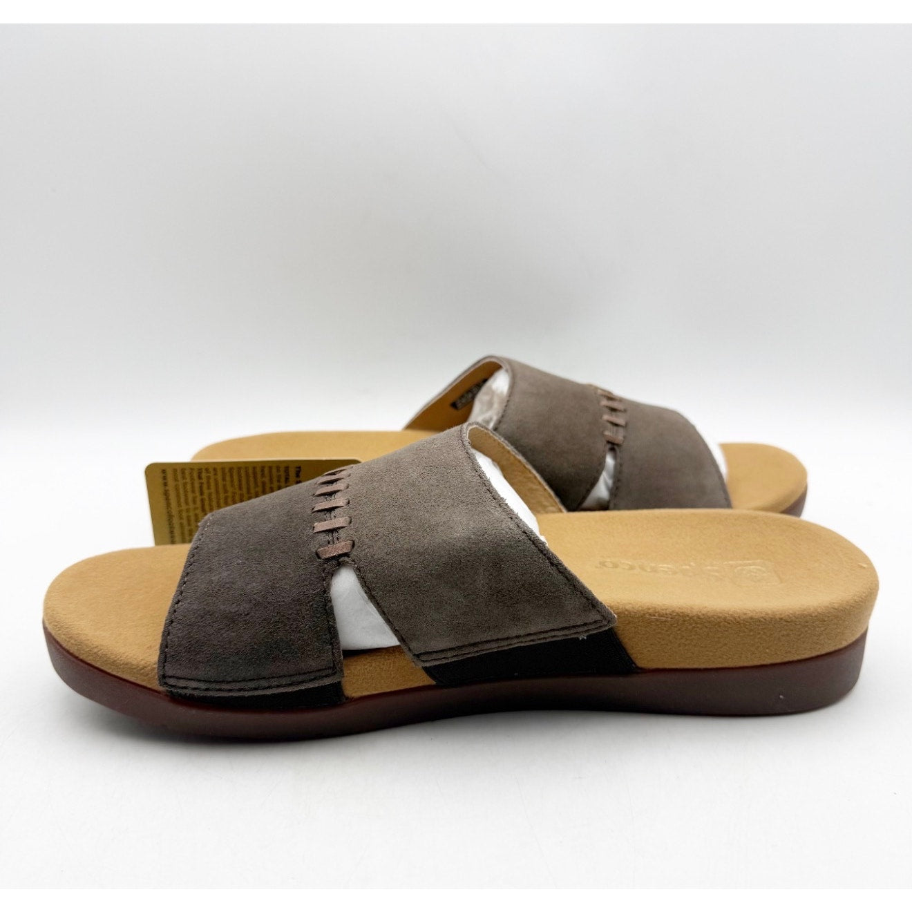 Spenco Women's Twilight Woven Slide Sandals Size 9.5 Brown French Roast NIB