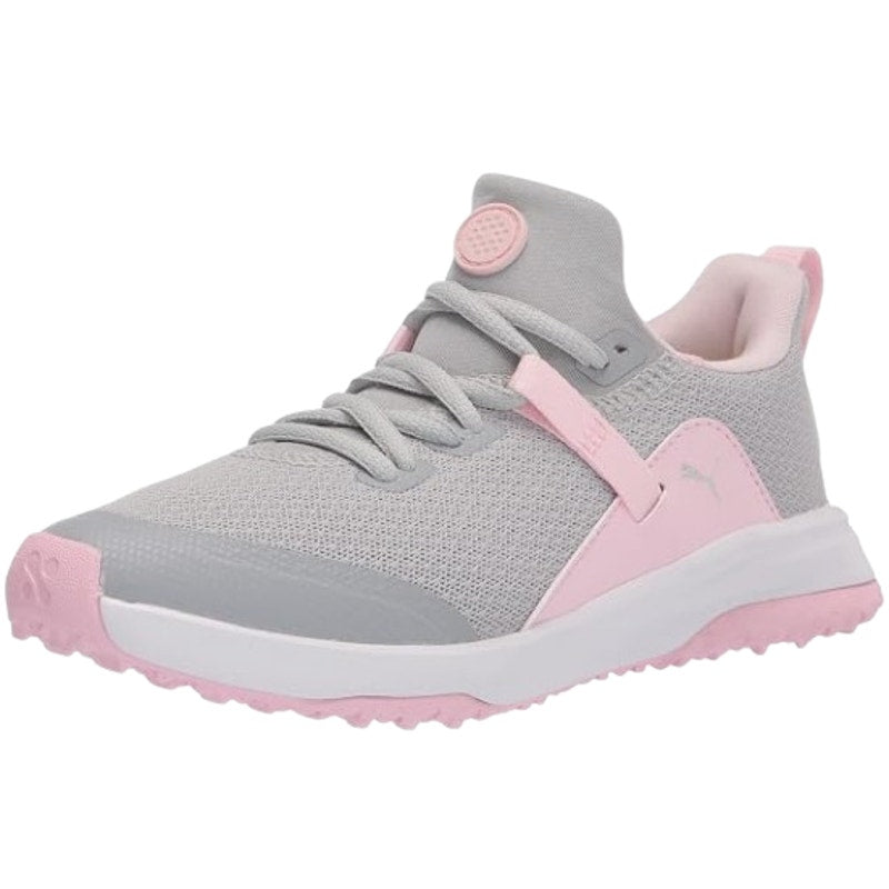 PUMA Big Girls' Fusion EVO Spikeless Golf Shoes Size 5 Grey Pink Athletic NWOB