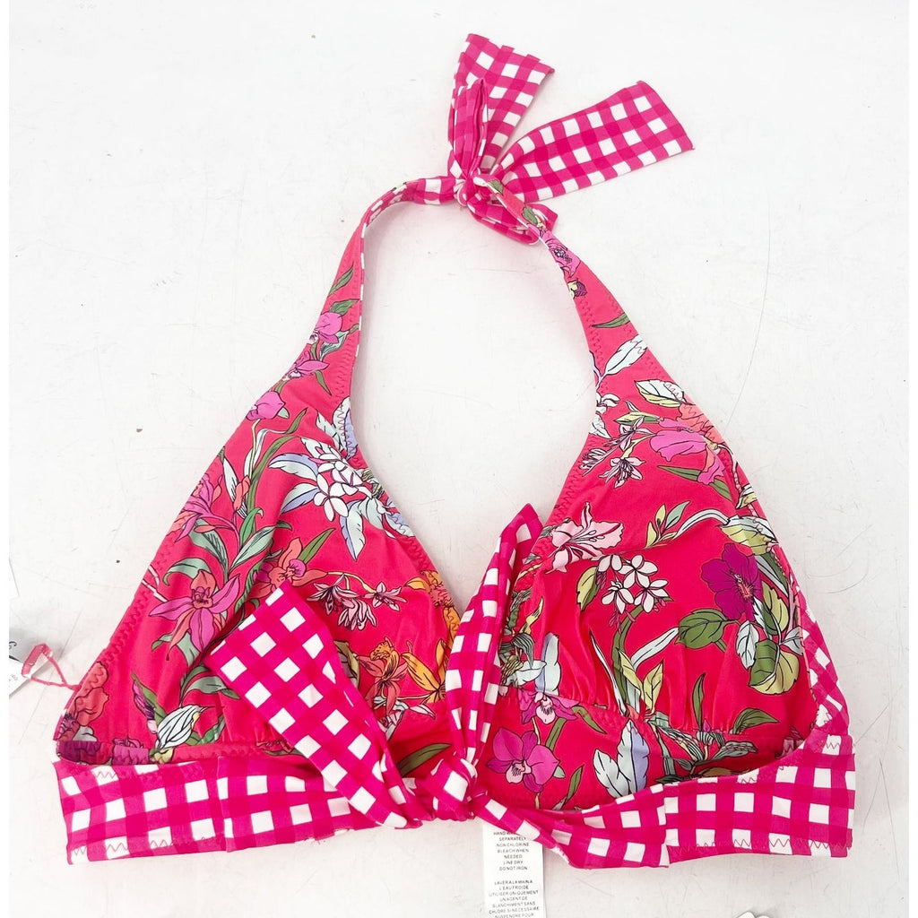 TOMMY BAHAMA Summer Floral Rev Hipster Bikini Set Small Passion Pink NWT