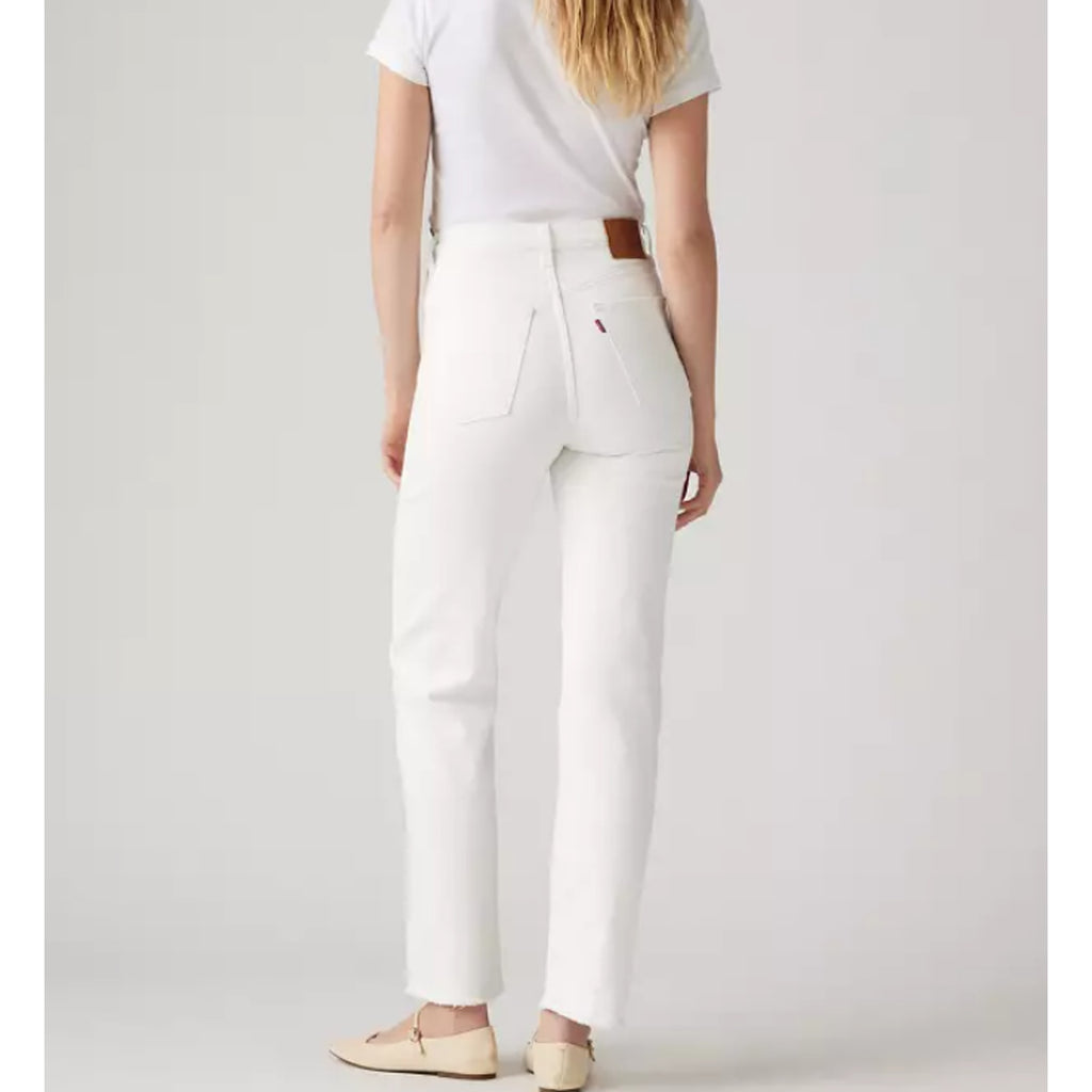 LEVI'S Women's Ribcage Straight Ankle Jeans 26x27 US 2 Cloud White 726930076 NWT