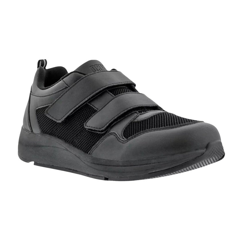 Drew Mens Contest Sneakers US 9.5 WIDE Black Fabric Hook and Loop SR NWOB