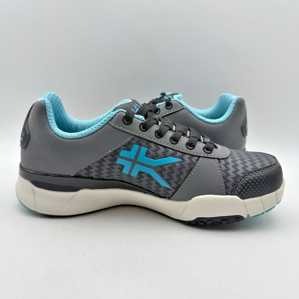 Kuru Womens Quantum Walking Sneakers Size 5 WIDE White Blue Athletic NWOB