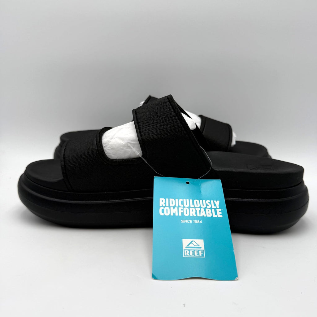 Reef Womens Cushion Bondi 2 Bar Slide Sandals Size 10 EU 41 Black Platform NWT