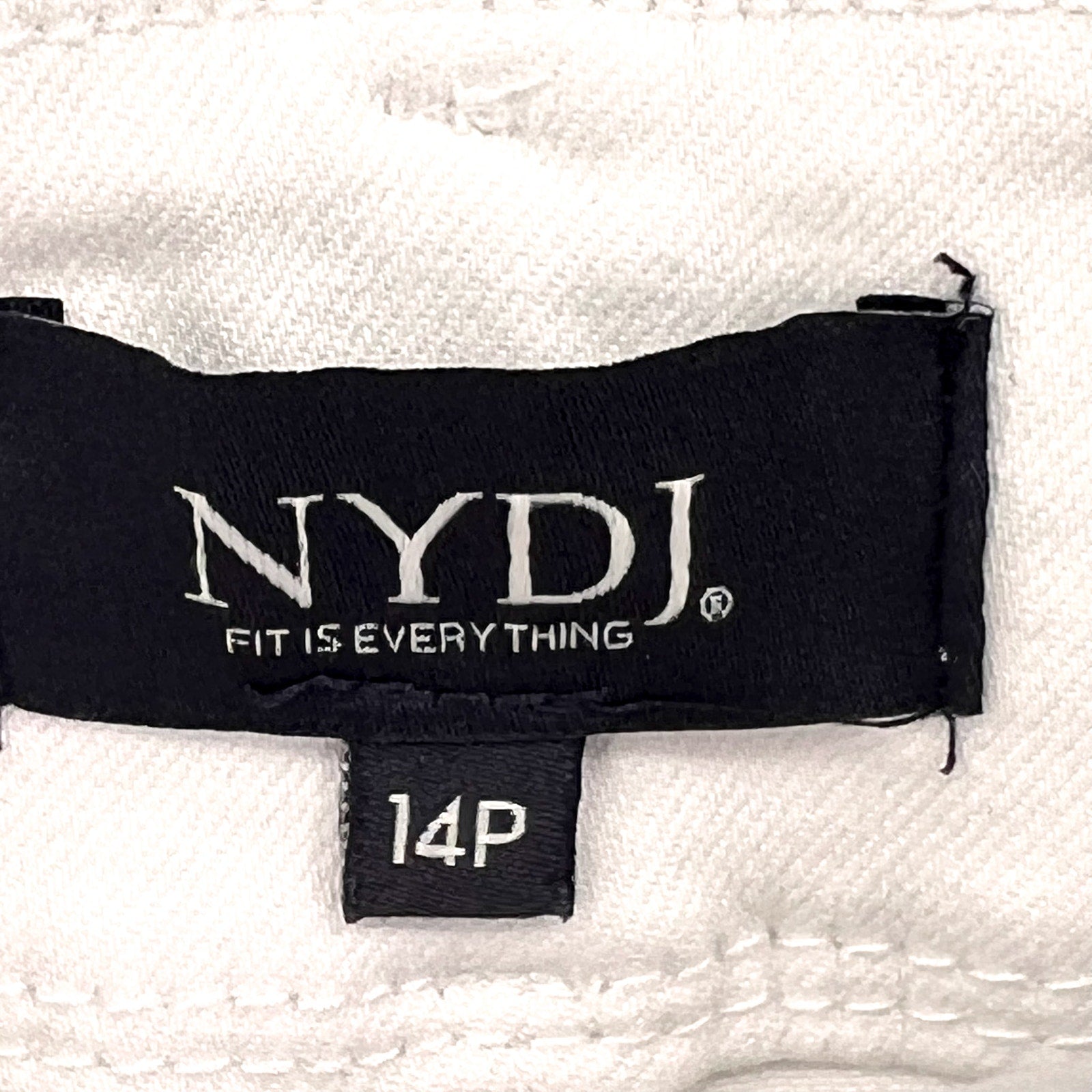 NYDJ Womens Cool Embrace Wide Leg Crop Jeans 14 PETITE Optic White NWT