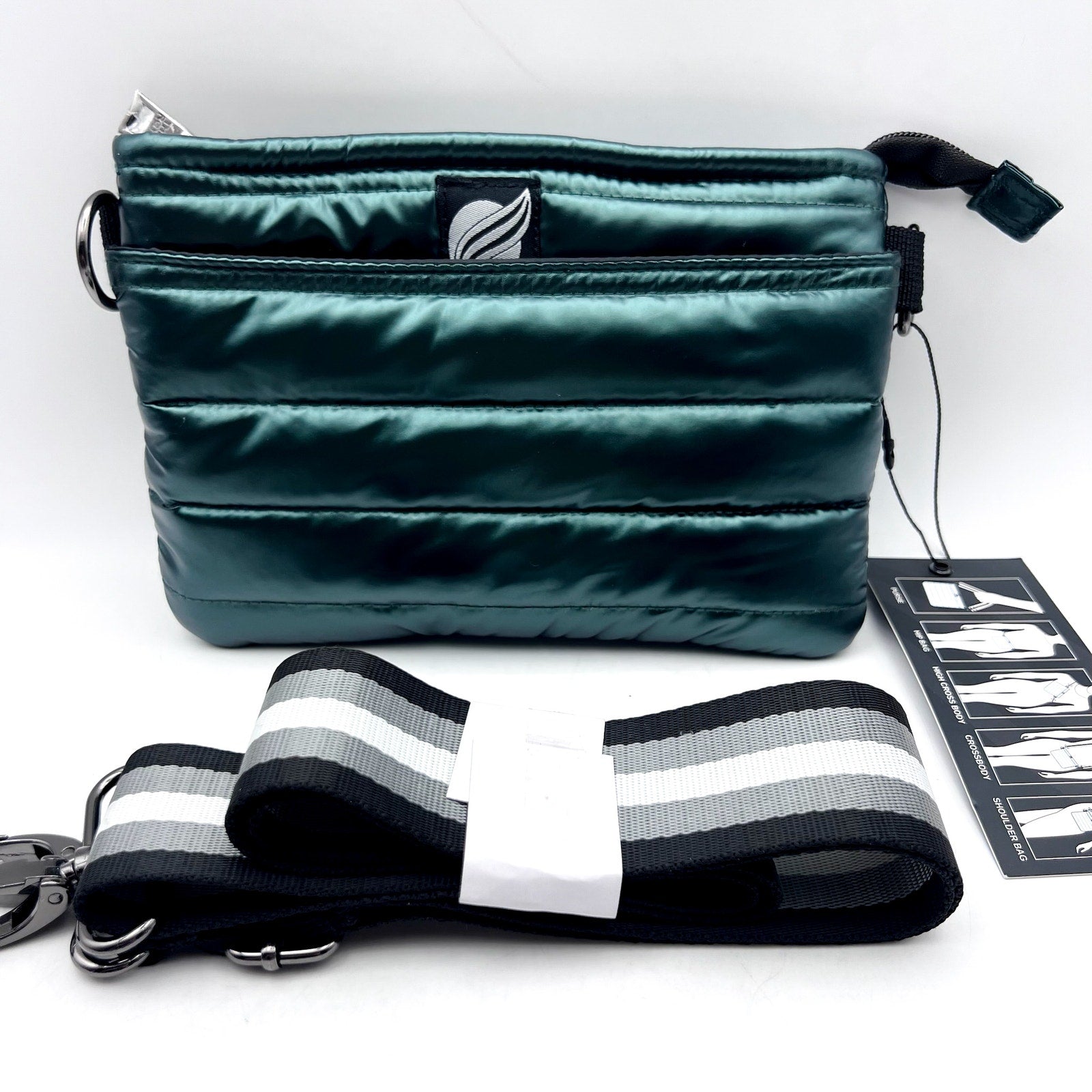THINK ROYLN Women's Quilted Crossbody Bum Bag 2.0 Green NWT