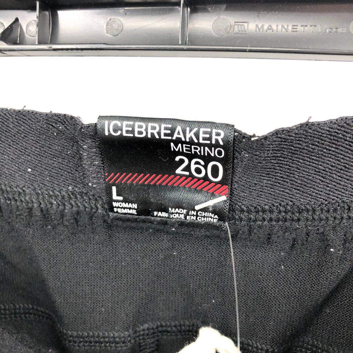 ICEBREAKER Women's Merino 260 Tech Thermal Leggings Large Black Base Layer NWT