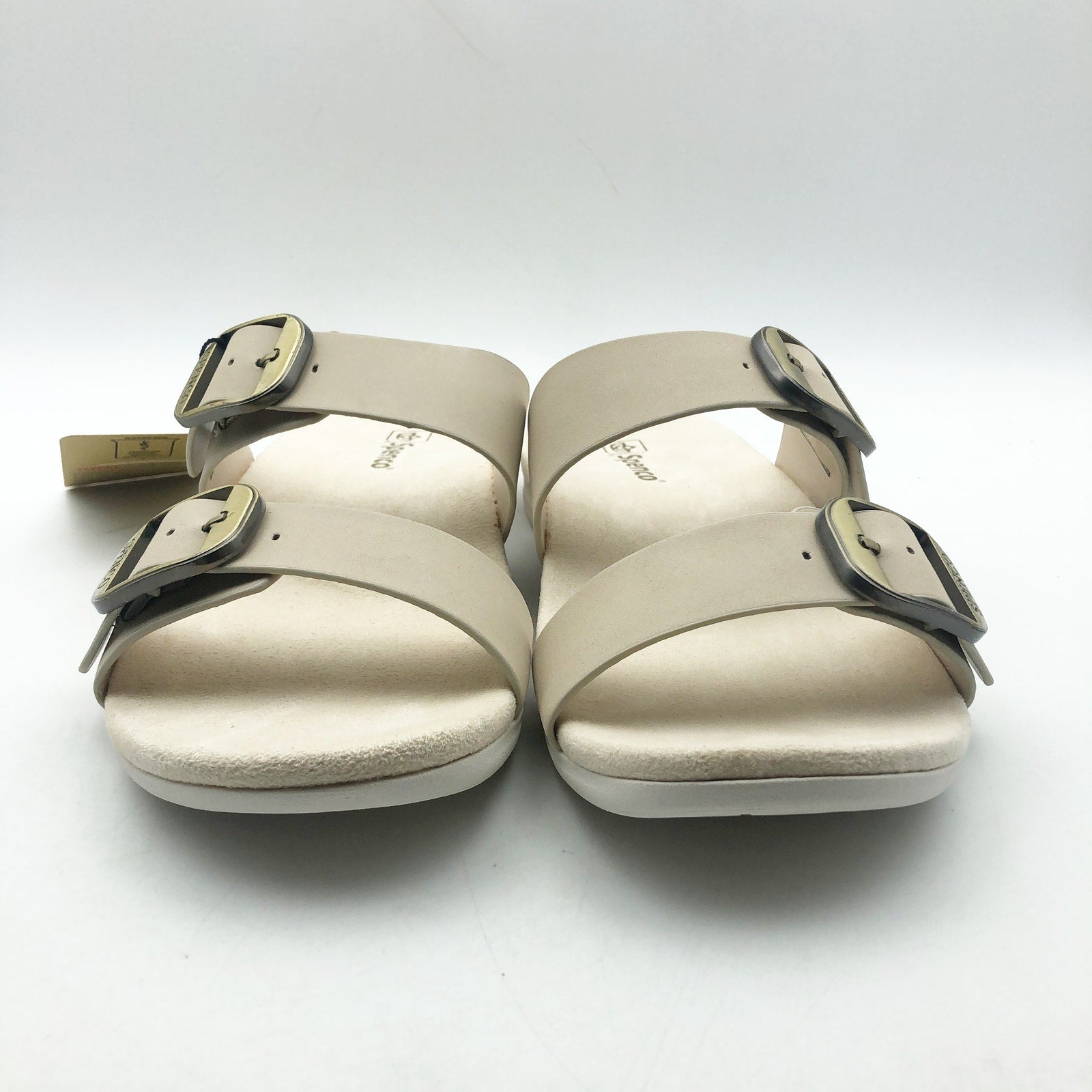 Spenco Womens Vista Slip On Sandals Size 7.5 Grey Morn Leather Comfort APMA NIB