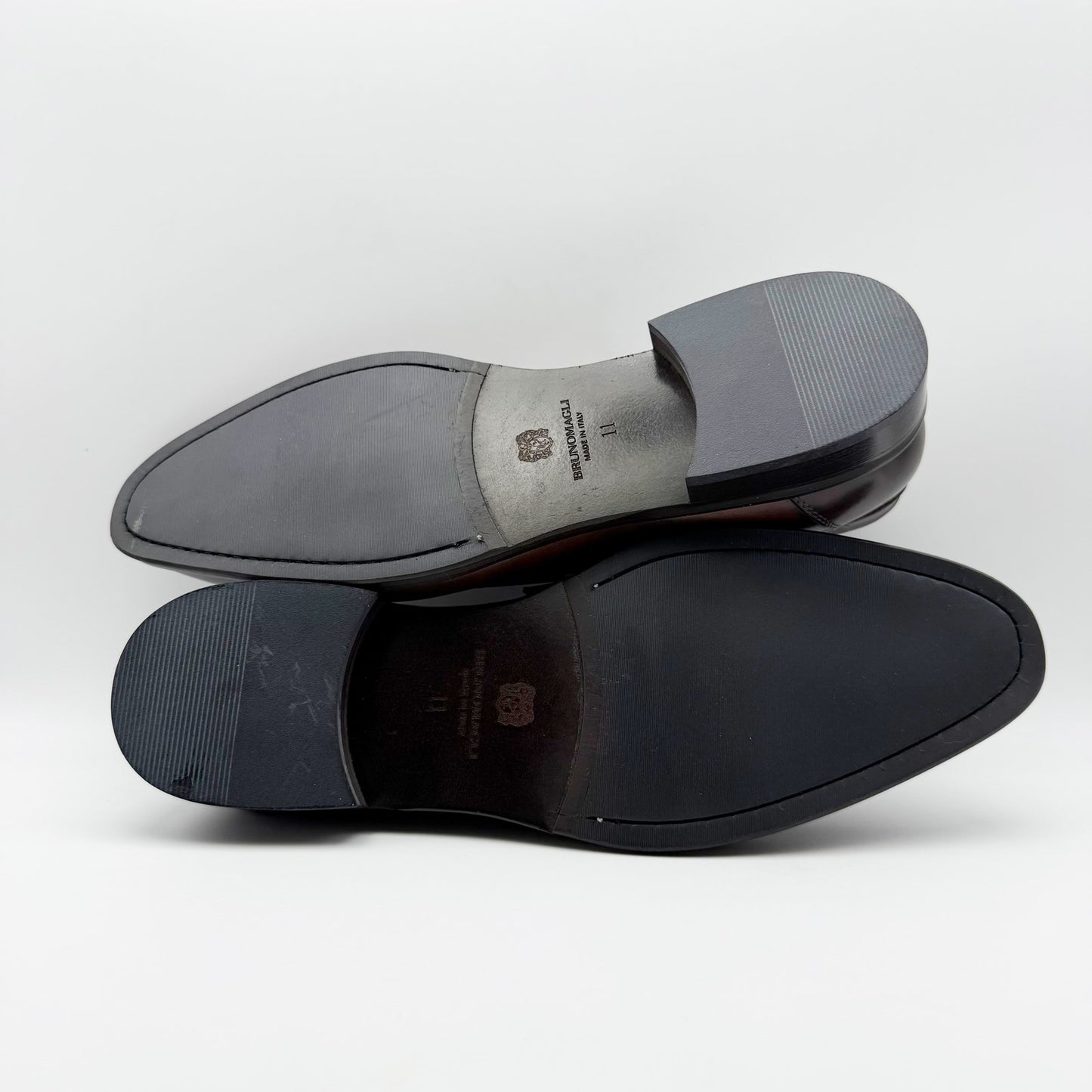 Bruno Magli Mens Nathan Penny Loafers US 11 EU 44 Brown Leather NIB