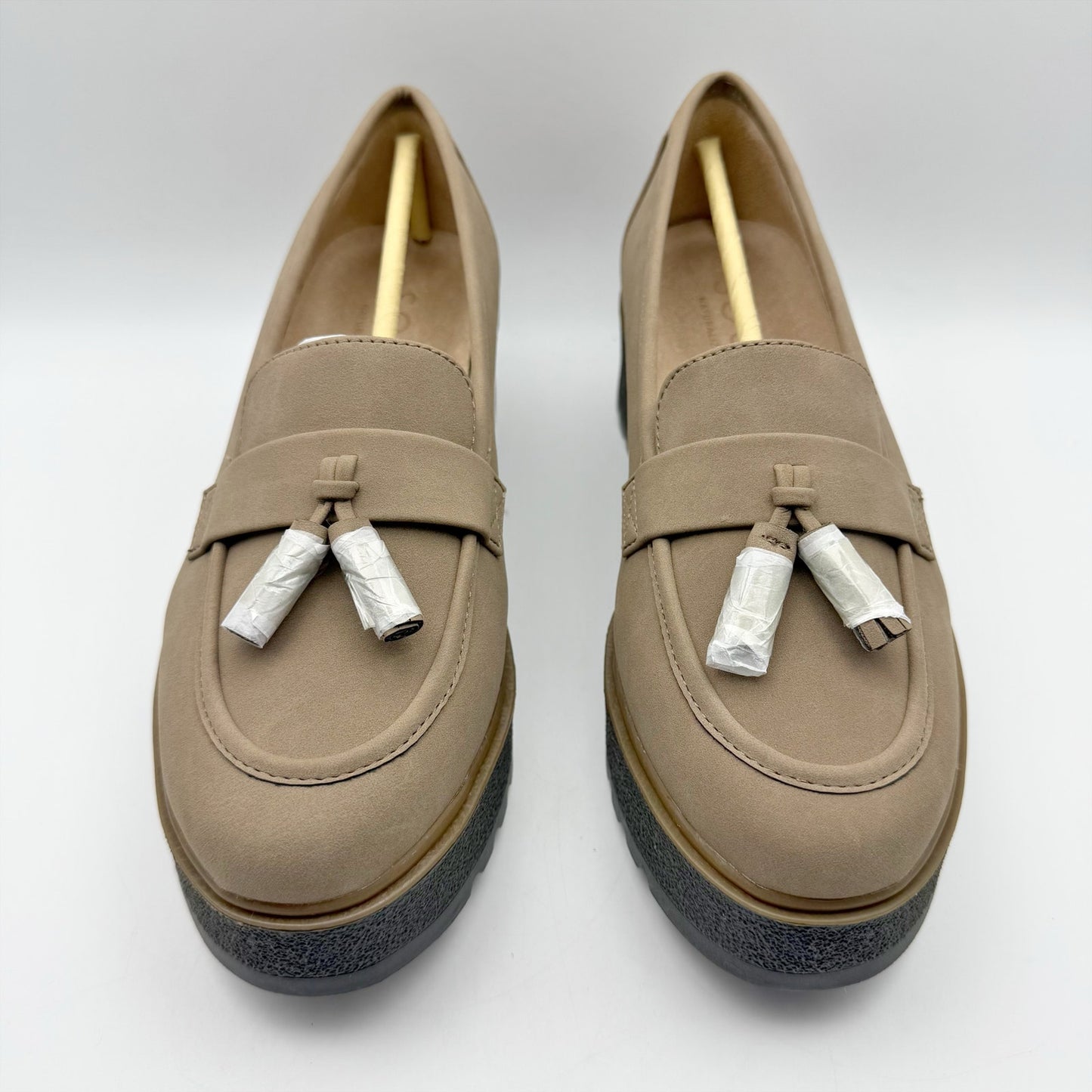 Soul Naturalizer Womens Josie Loafers US 7 Wide EU 37 Taupe Slip On NIB