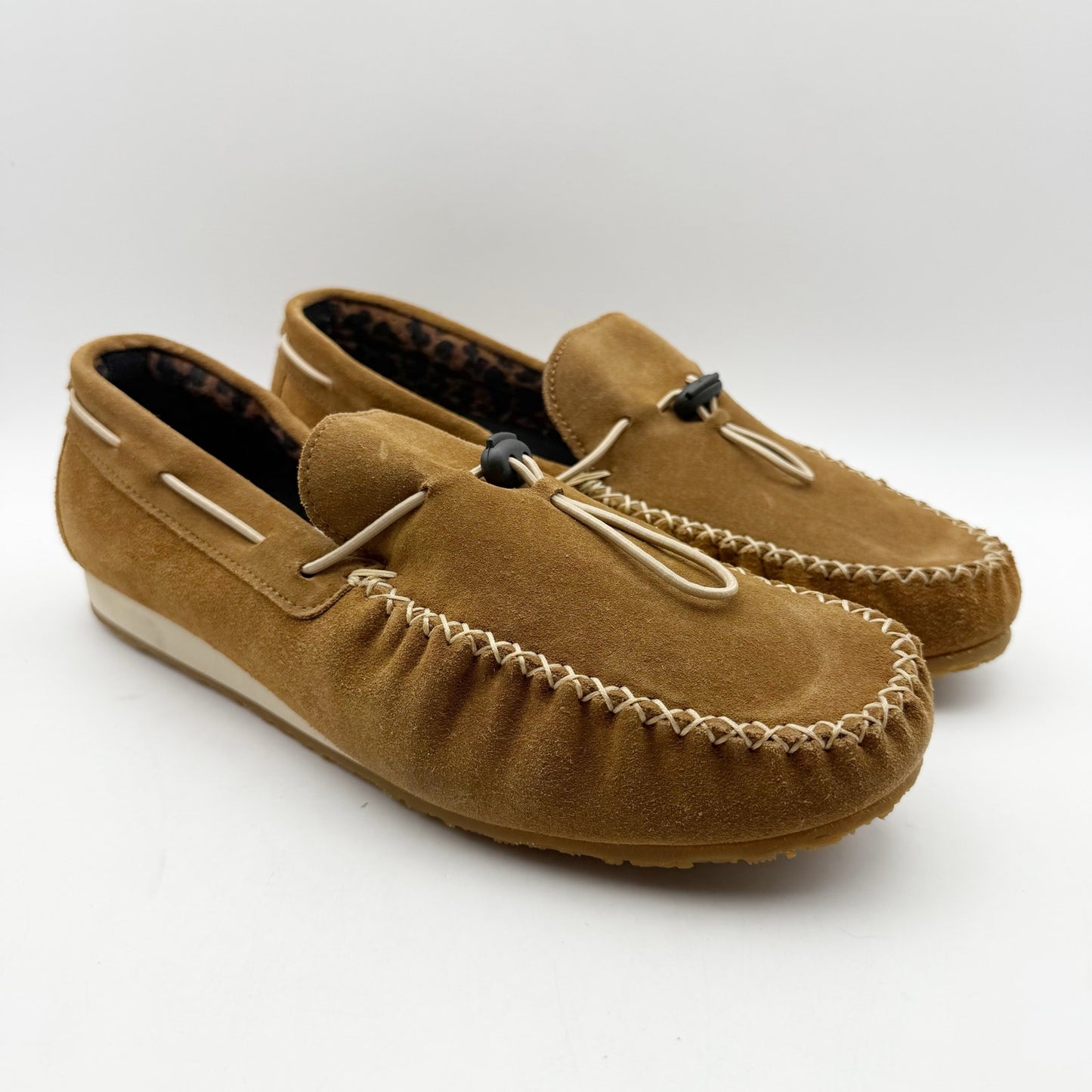 SAS Womens Running Late-X Loafers US 10.5 M EU 42 Tan Leather Slip On NIB