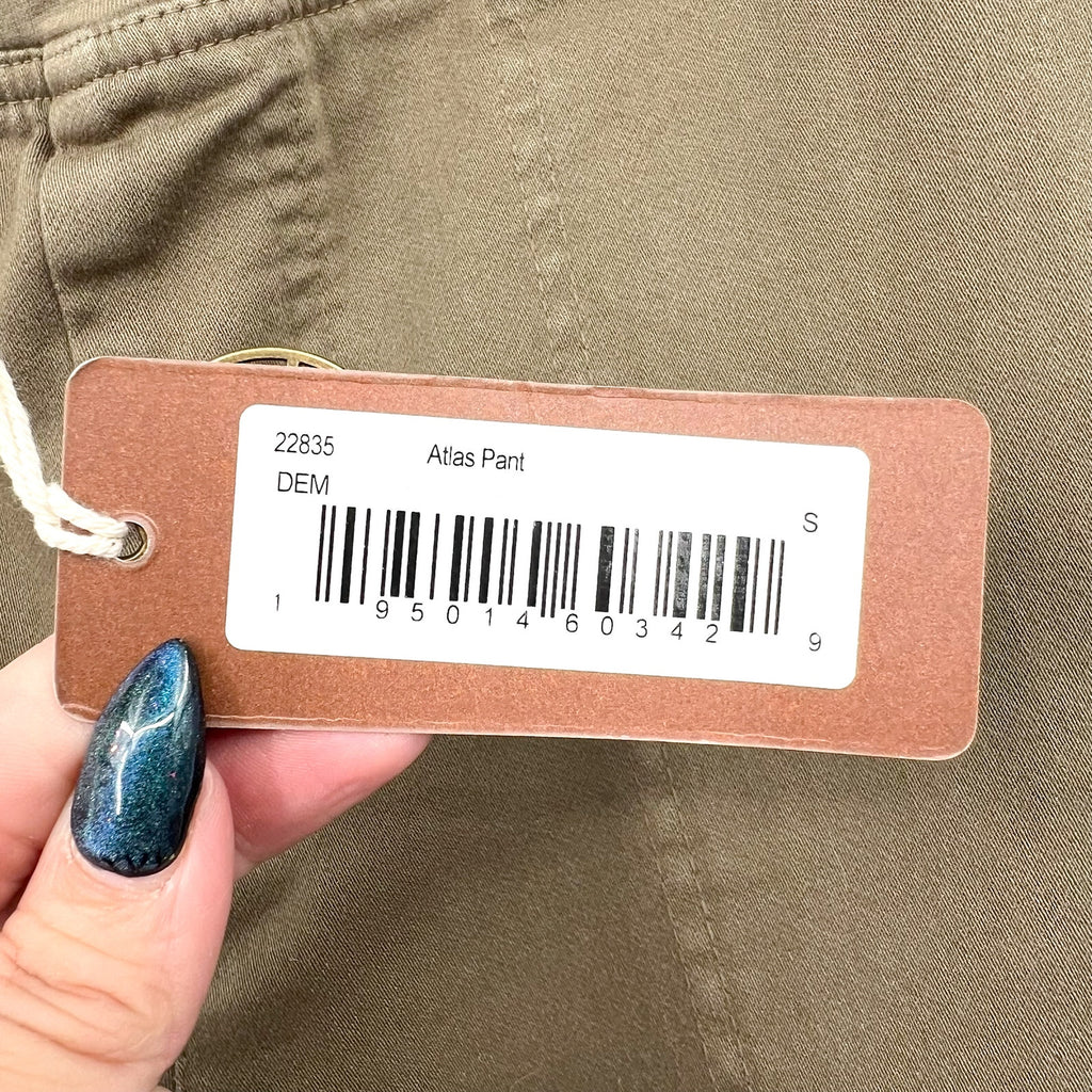 XCVI Women's Atlas Flared Leg Pants Small Tan Demitasse Pull-On Stretch NWT