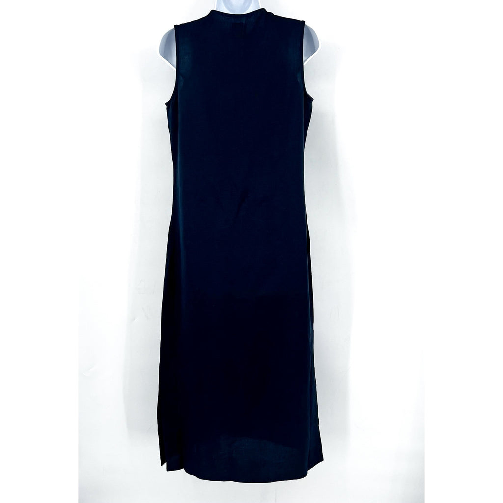 NIC + ZOE Women's Sunset Soiree Dress XS Blue Dark Indigo Sleeveless Linen NWT