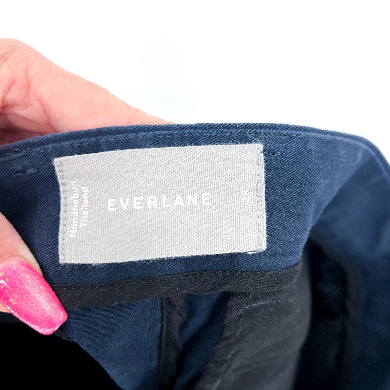 EVERLANE Men's The 7" Performance Chino Shorts Size 28 Navy Blue NWT
