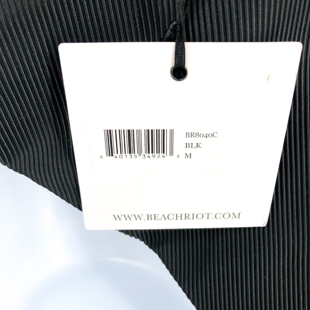 BEACH RIOT Celine Cutout One-Shoulder One-Piece Swimsuit Medium Black NWT