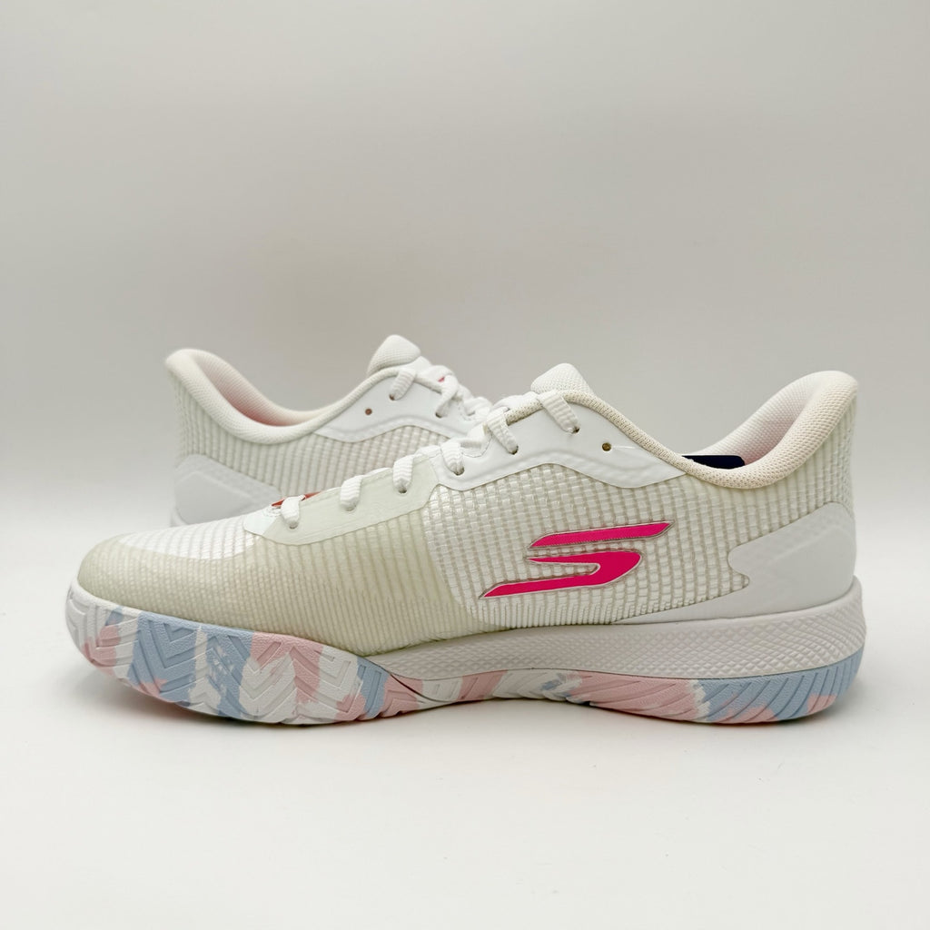 Skechers Women Viper Court 2.0 Pickleball Shoes Size 9.5 White Pink Athletic NIB