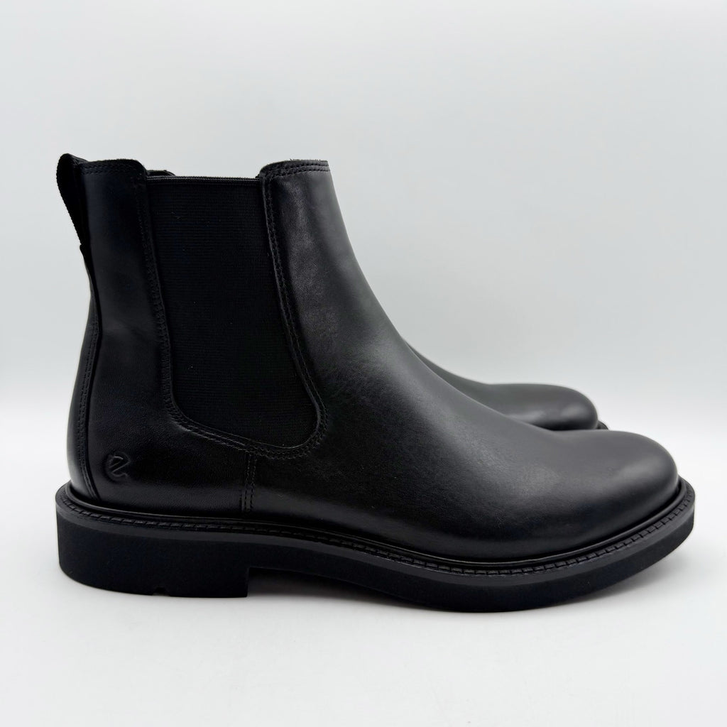 ECCO Mens Metropole London Chelsea Boots EU 46 US 12-12.5 Black Leather NWOB