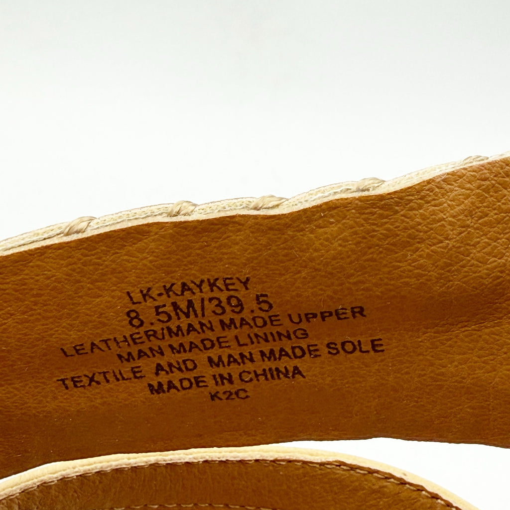 Lucky Brand Womens Kaykey Sandals US 8.5 M Light Beige Leather NWOB