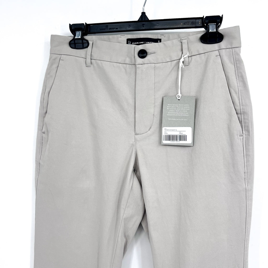 EVERLANE Men's Uniform Performance Chinos 29x30 Stone Gray Slim Fit Pants NWT