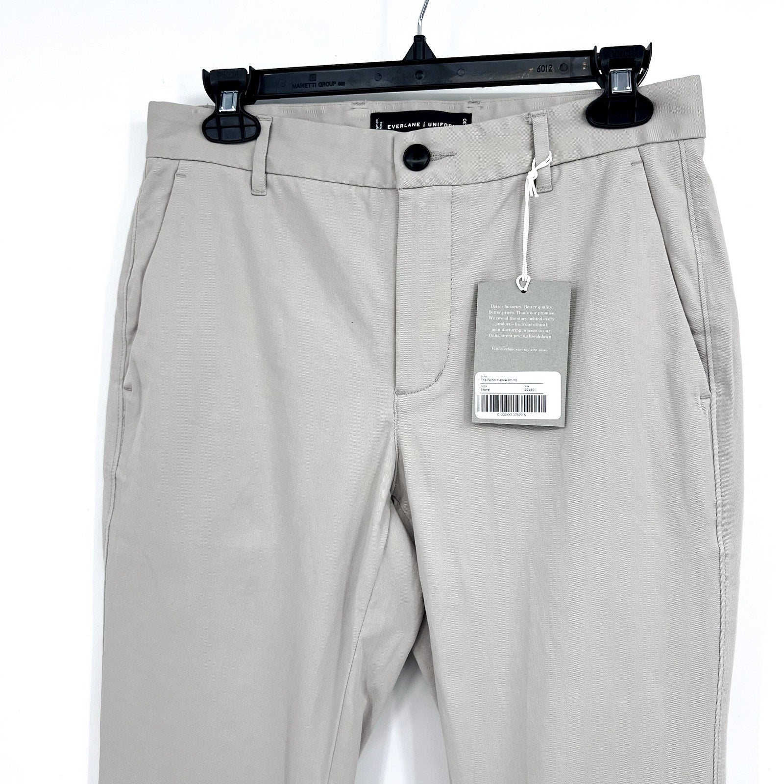EVERLANE Men's Uniform Performance Chinos 29x30 Stone Gray Slim Fit Pants NWT