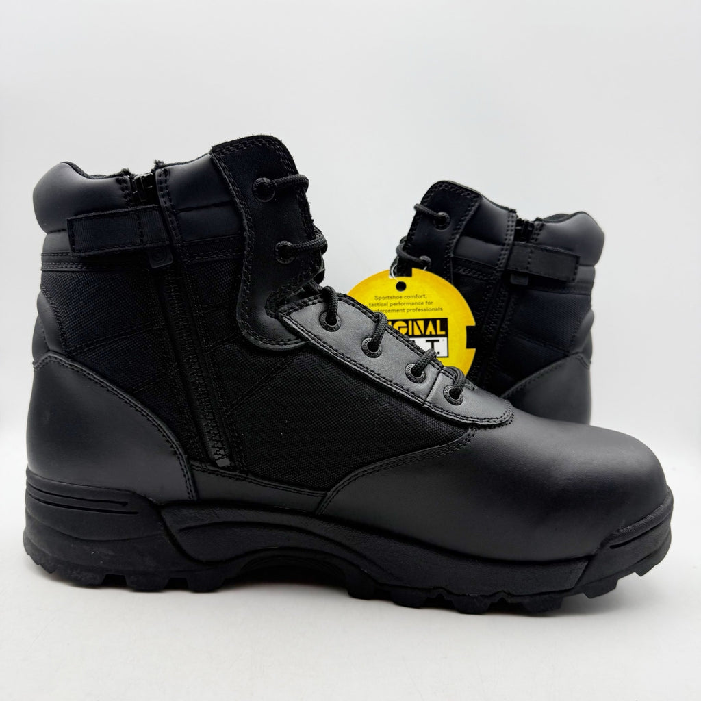 Original S.W.A.T. Mens Classic 6" Boots US 15 Wide Black Side-Zip SR NIB