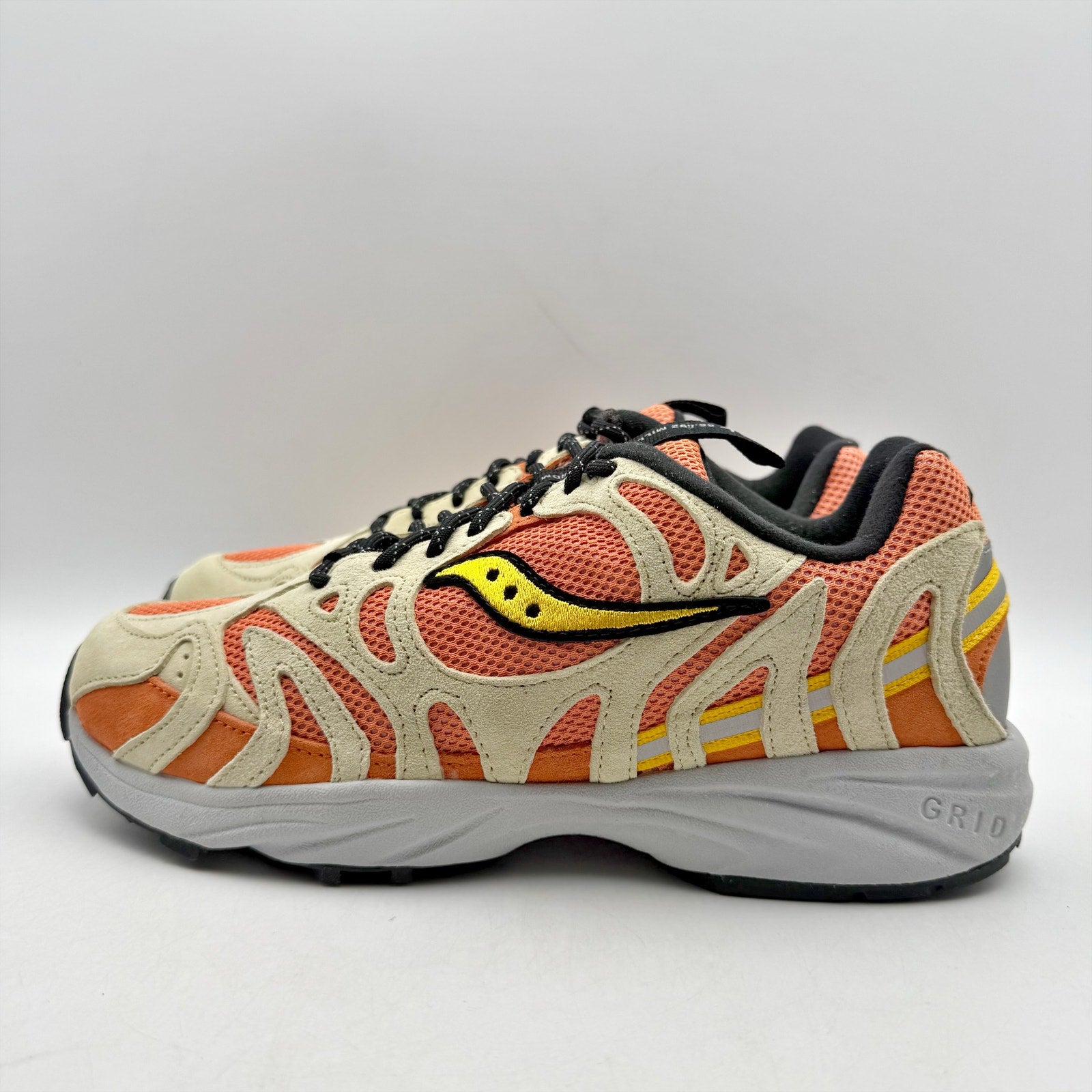 Saucony Mens Grid Azura 2000 Running Sneakers US 8 EU 41 Orange Tan Athletic NIB