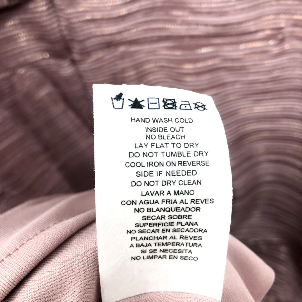 NIGHTWAY Women's Blouson Dress Size 18W Pink Rose Gold Long Sleeve NWT