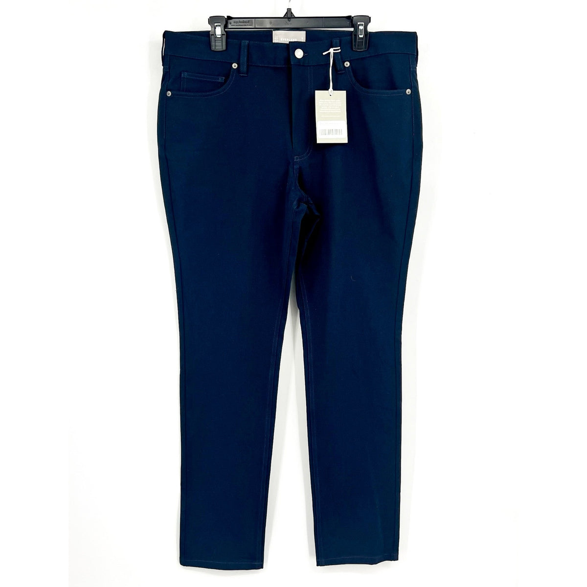 EVERLANE Men's The Performance 5-Pocket Pants 33x32 Navy Blue Stretch Chinos NWT