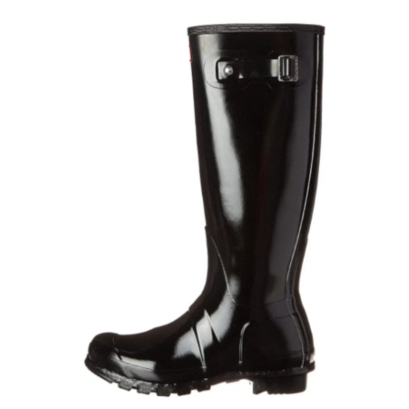 Hunter Womens Original Tall Gloss Rain Boots US 7 EU 38 Black Waterproof NWOB