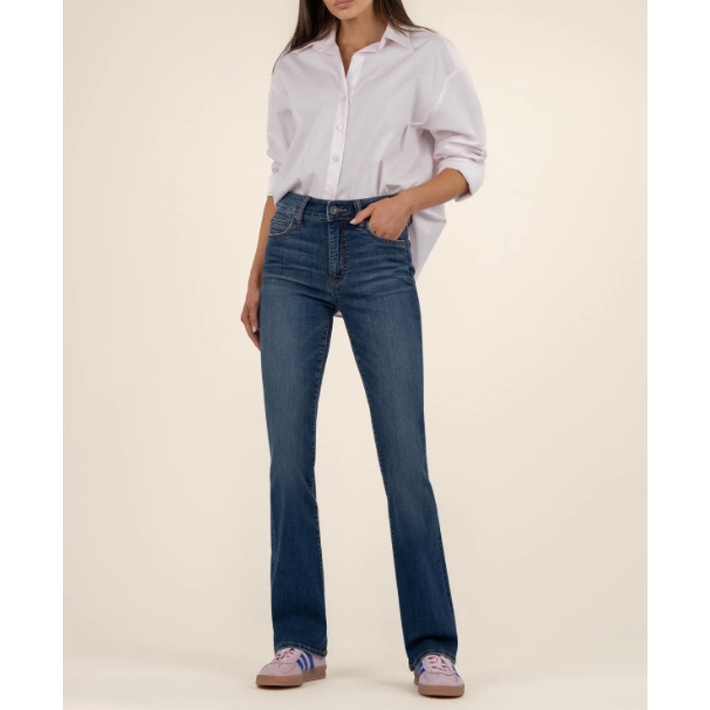 KUT FROM THE KLOTH Womens Natalie High Rise Bootcut Jean Size 10 Blue Allied NWT