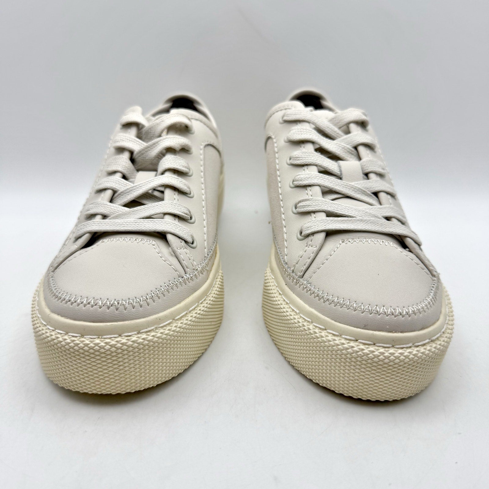 ALLSAINTS Womens Milla Sneaker EU 37 US 7 Off White Leather NWOB