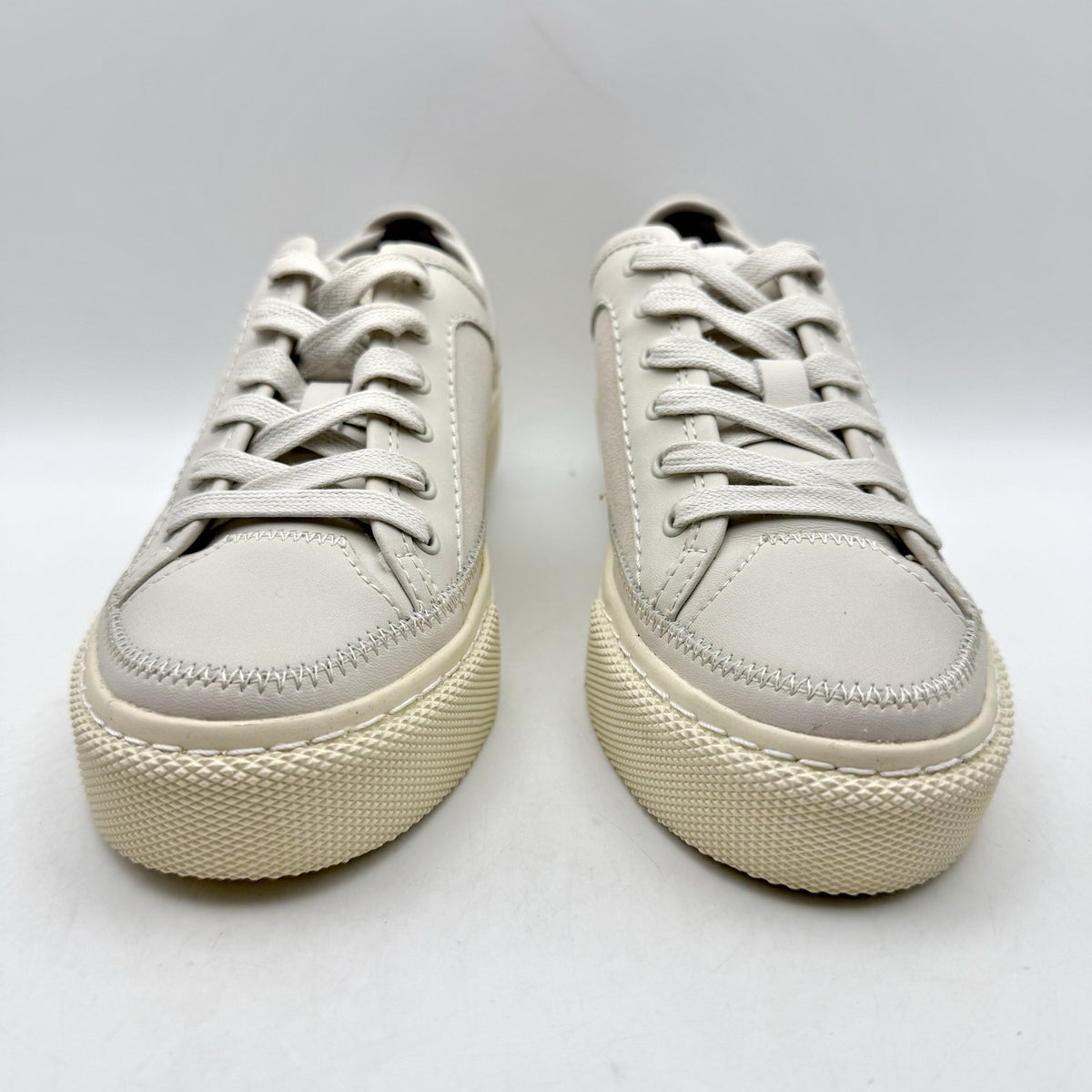 ALLSAINTS Womens Milla Casual Sneaker EU 37 US 7 Off White Leather NWOB