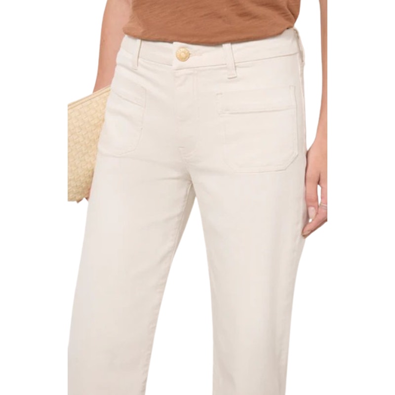 KUT FROM THE KLOTH Womens Charlotte Wide Leg Jeans Size 18 Cream Ecru NWT