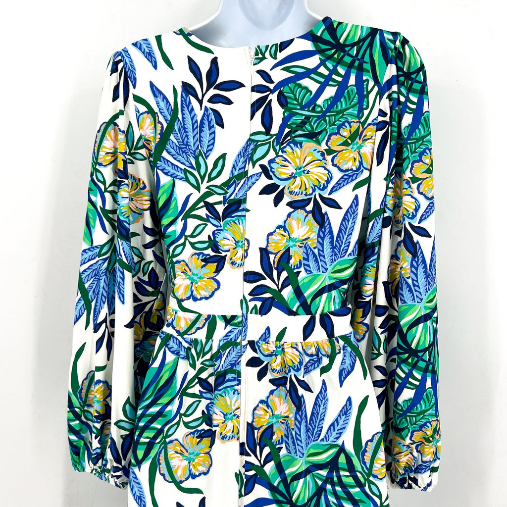 LILLY PULITZER Womens Wexlee Print Dress Size 8 White Green Golden Hour Glam NWT
