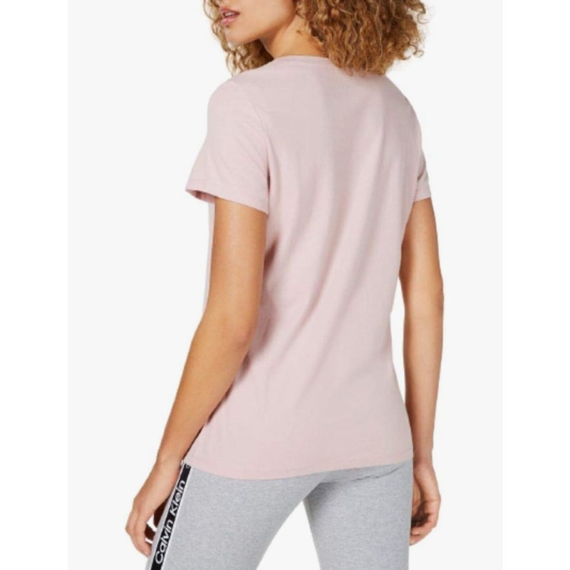 CALVIN KLEIN Women's V-Neck T-Shirt Small Secret Pink Short Sleeve NWT