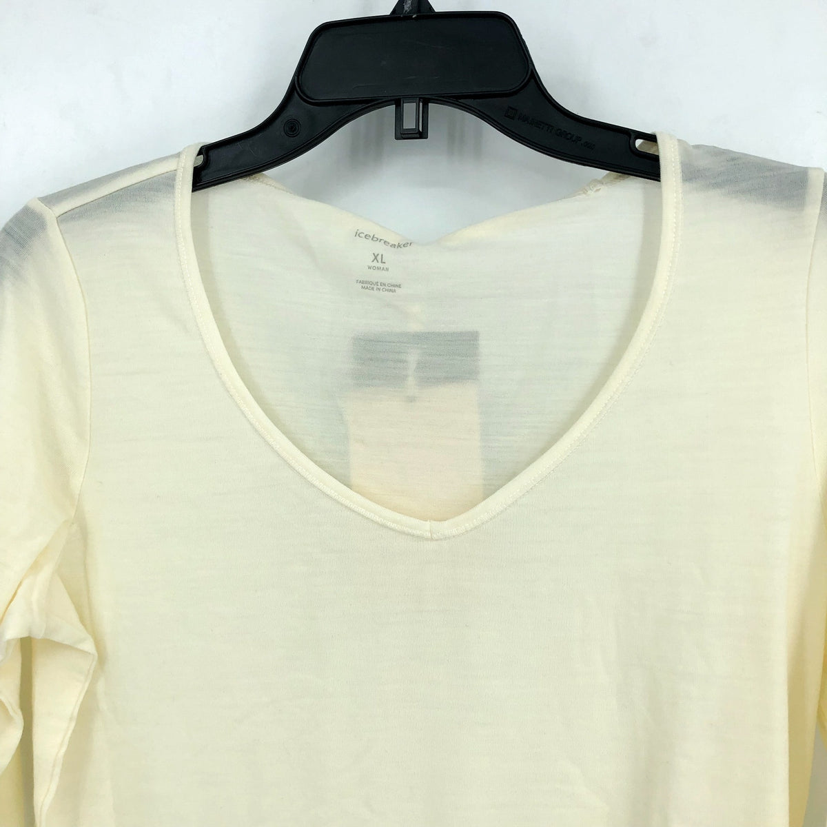 ICEBREAKER Women's Merino 150 Siren Long Sleeve Sweetheart Top XL Snow Cream NWT