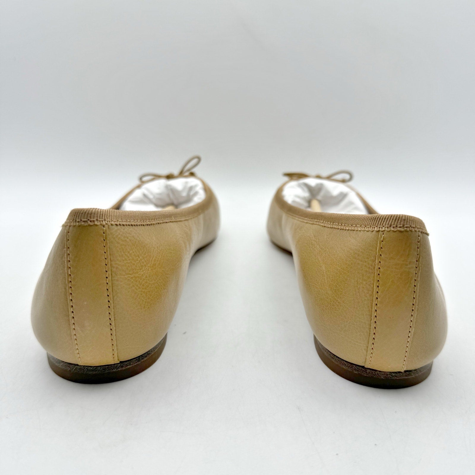 Veronica Beard Womens Catherine Ballet Flats US 8 M Tan Natural Leather NIB