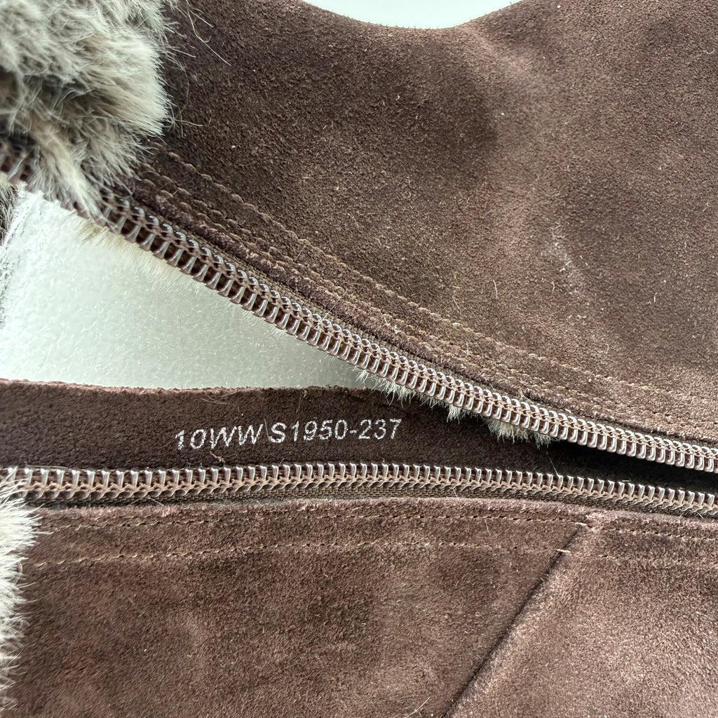 SoftWalk Womens Helena Winter Ankle Boots US 10 WW Brown Suede NIB