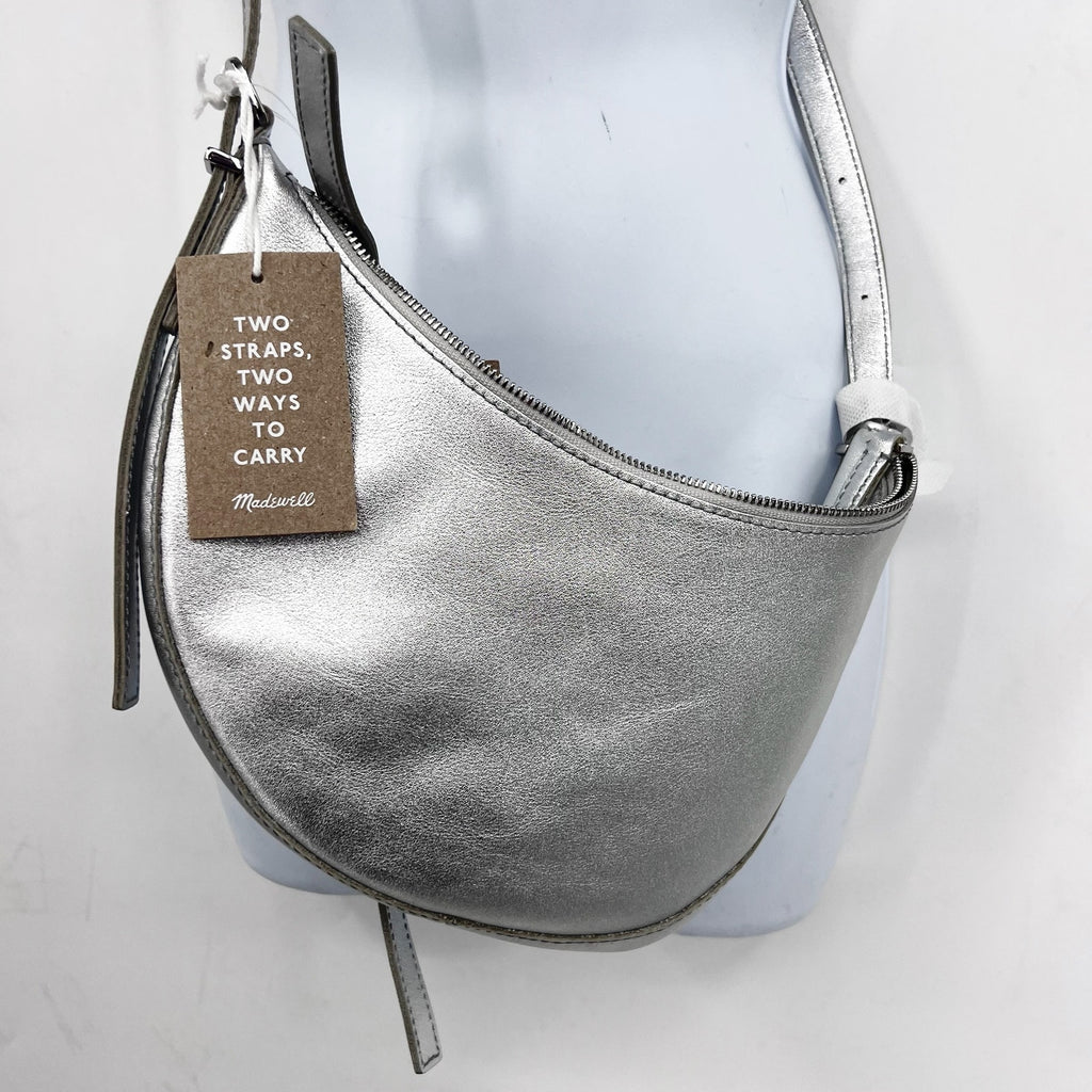 MADEWELL Essential Convertible Top Handle Crossbody Mini Bag Silver NP326 NWT