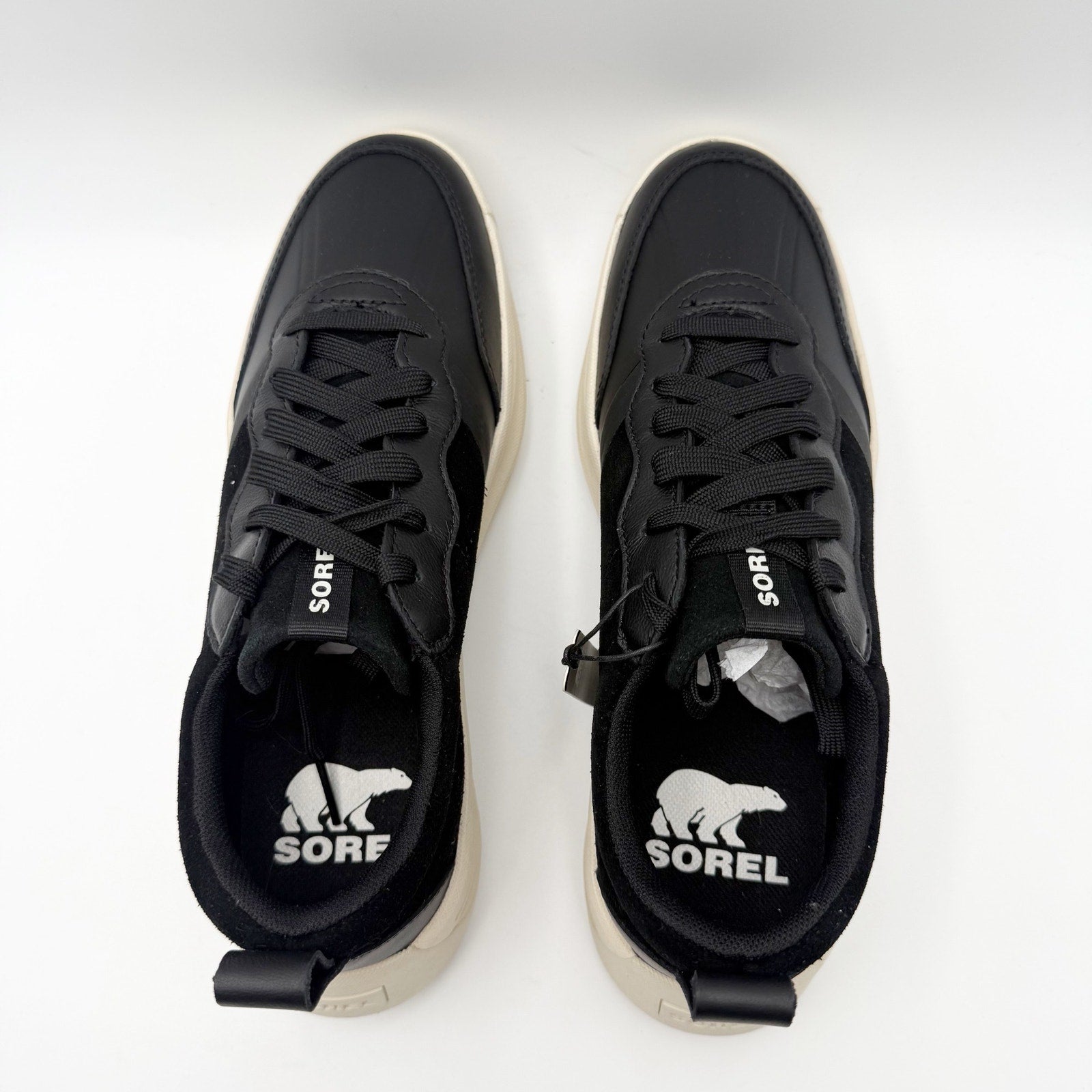 Sorel Womens Ona 503 Everyday Low Sneakers US 10.5 Black Leather Waterproof NIB