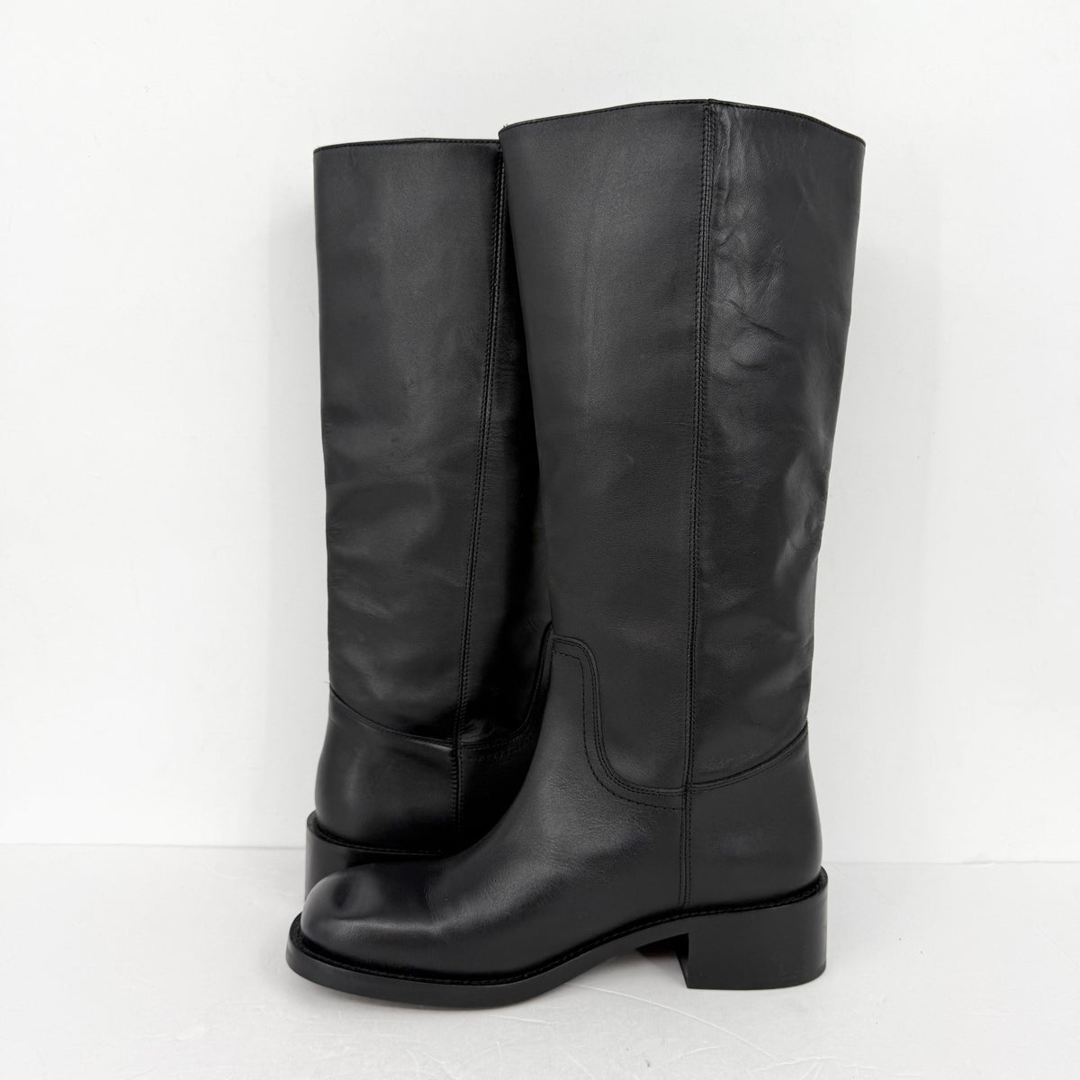 Steve Madden Womens Riggs Knee High Boots Size 10 M EU 41 Black Leather NWOB