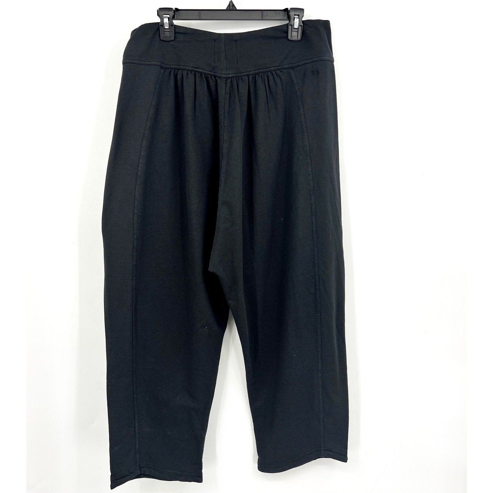 PRANA Mindful Movement Harem Pants Large Black Casual Ankle Pull On Knit NWT