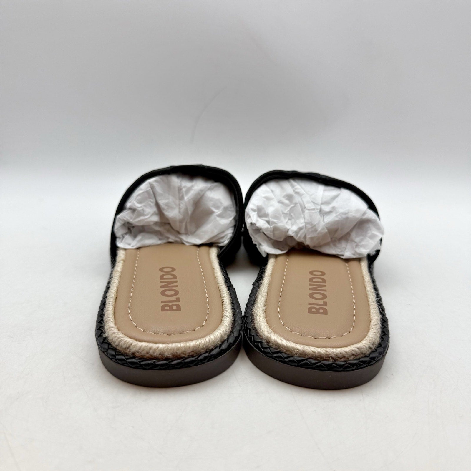 Blondo Womens Emilia Slide Sandals Size 7 Black Waterproof Leather NIB