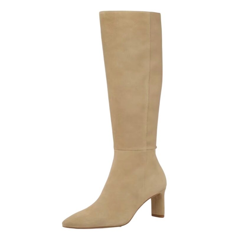 Dolce Vita Womens Gabby Knee High Boots US 7.5 M EU 38 Beige Suede NWOB