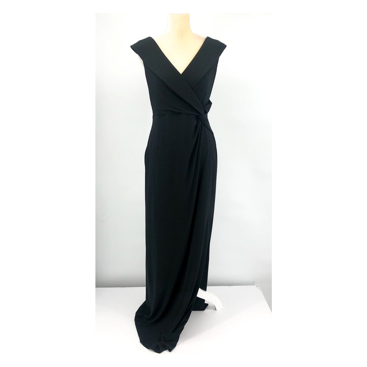 LAUREN RALPH LAUREN Women's Jersey Off-the-Shoulder Gown Size 8 Black NWT