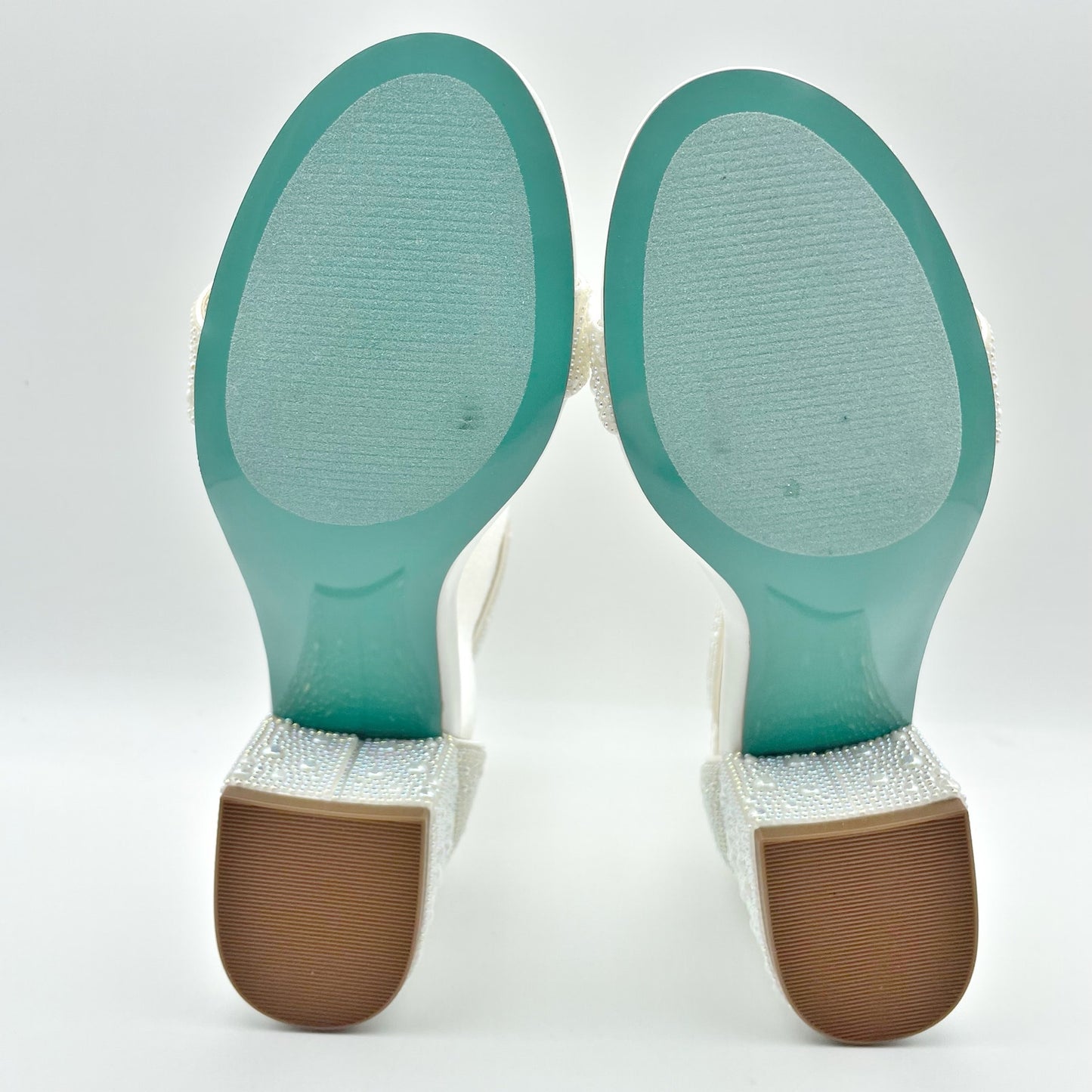 Betsey Johnson Womens Mari Heeled Sandal US 6.5 EU 37 White Rhinestone NIB