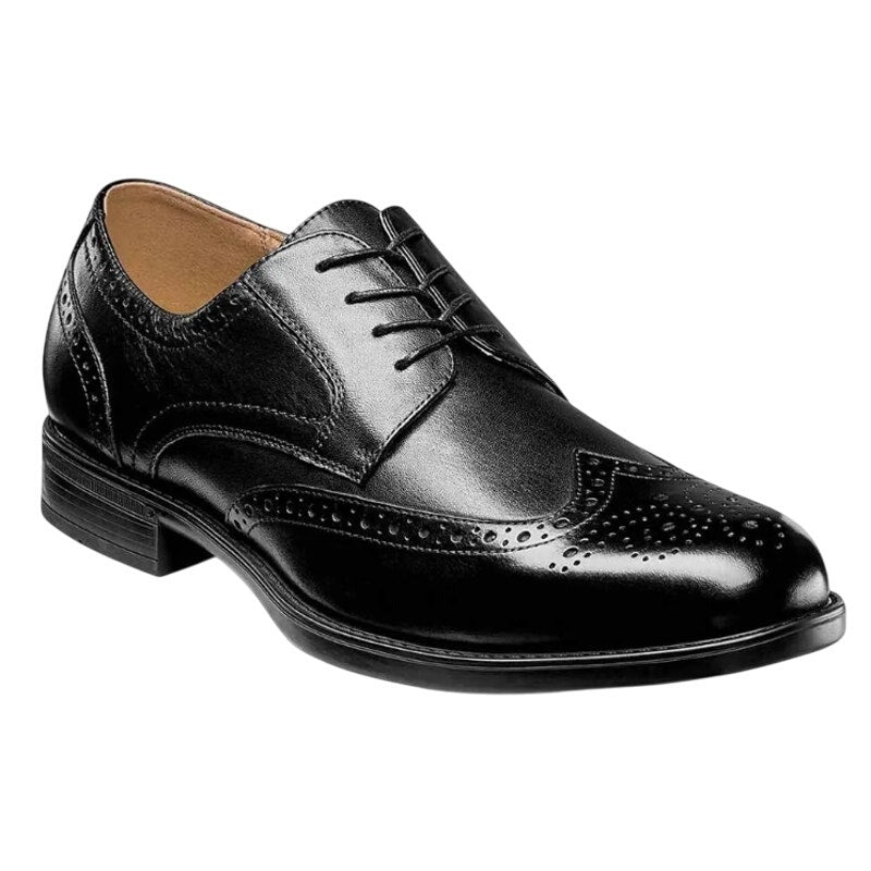 Florsheim Mens Midtown Wing Oxford Shoes US 9 D EU 42 Black Leather NIB