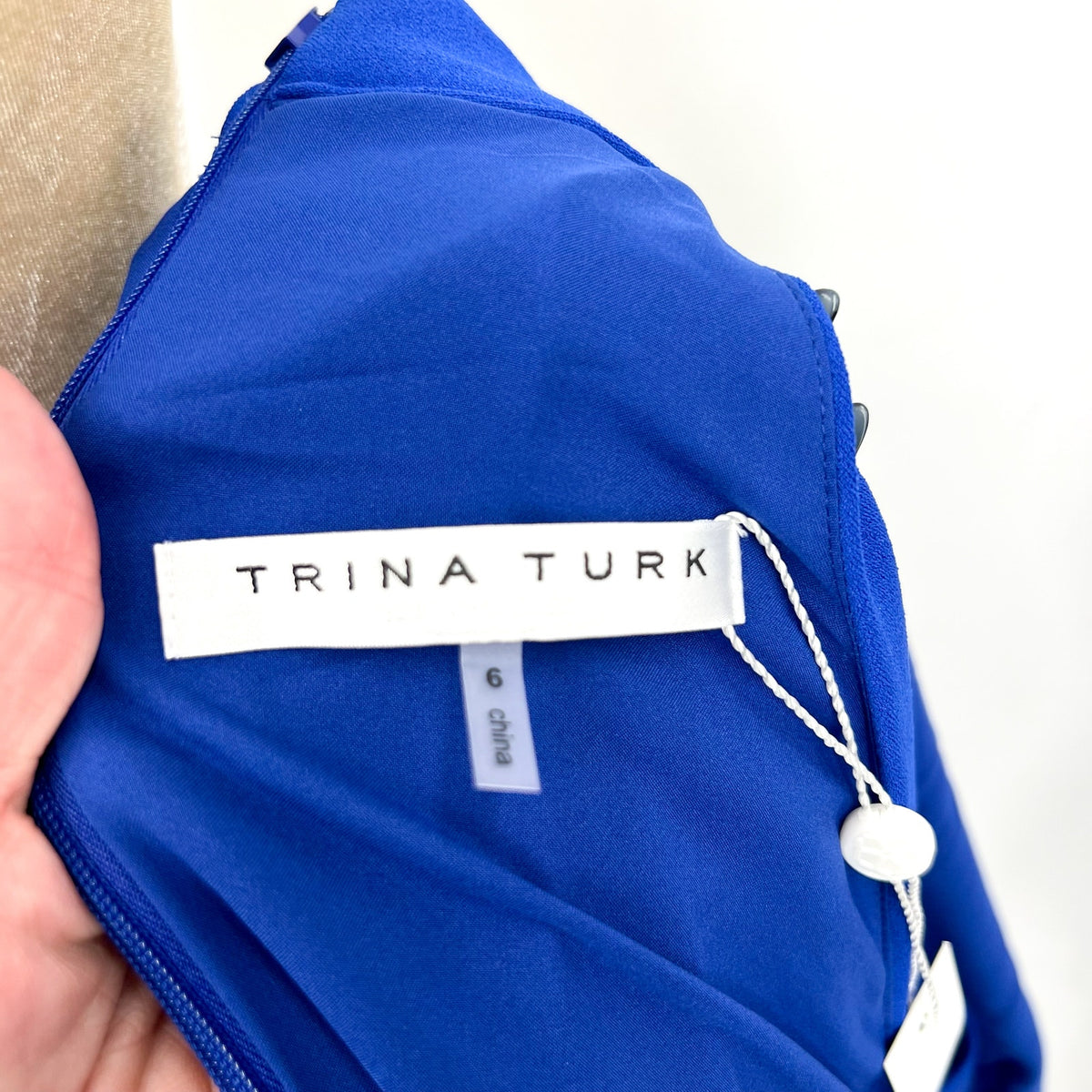 TRINA TURK Women's Tapa 2 Bow-Back Halter Mini Dress Size 6 Bewitching Blue NWT