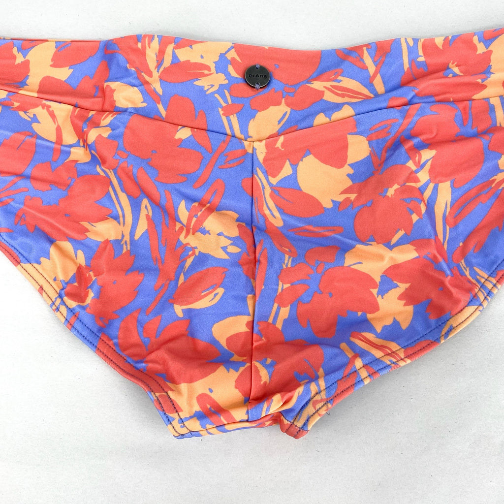 PRANA Women's Presolana Bikini Bottoms Medium Pink Morning Glory Bloom NWT