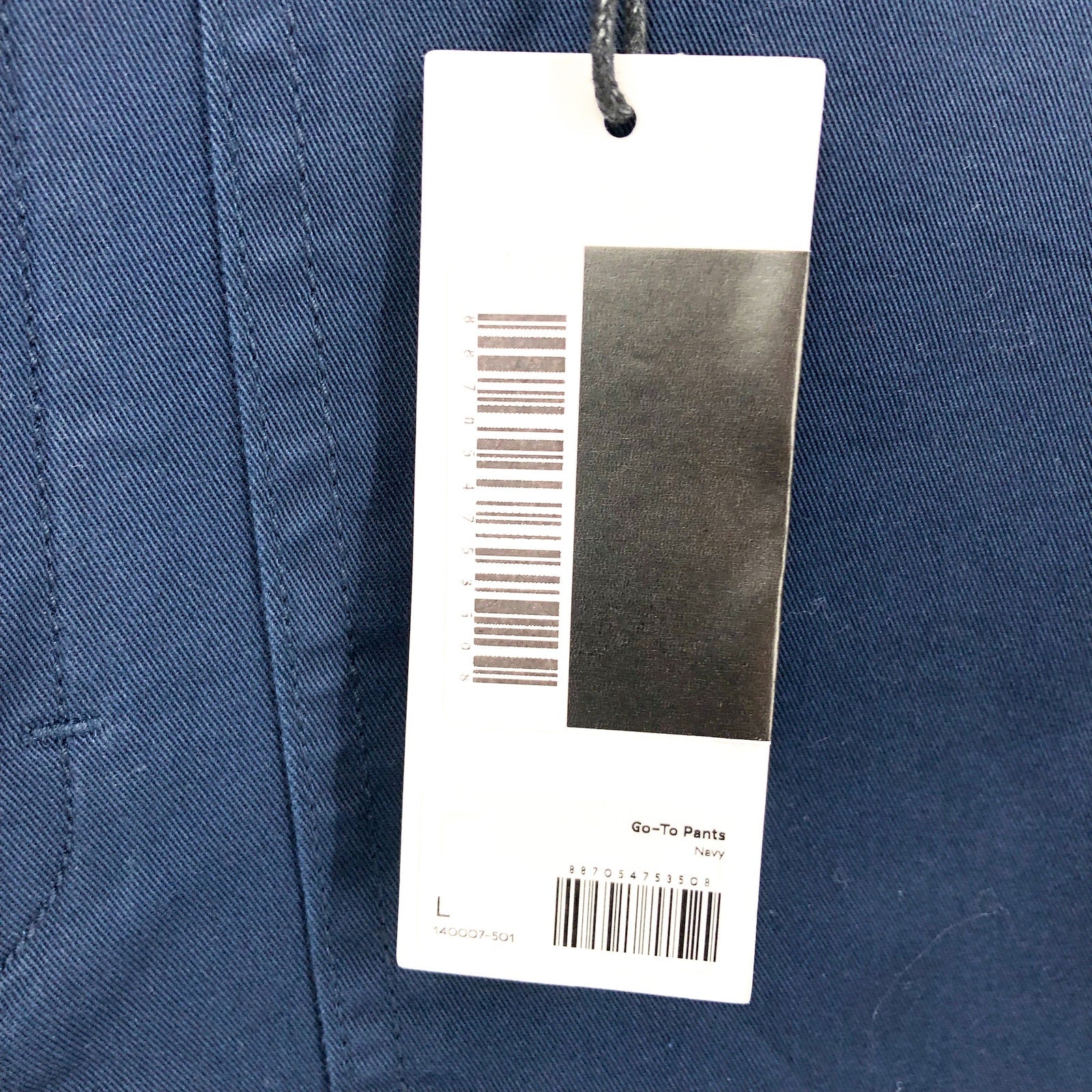 LABEL Women Go-to Pants Large Navy Blue Relaxed Fit High Rise Crop Pockets NWT